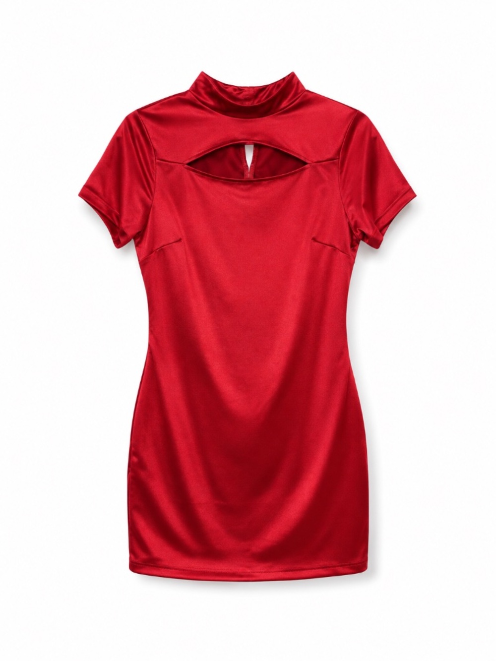 Red Satin Mini Dress